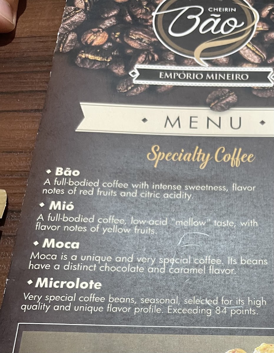 Cafeteria Cheirin Bão Menu - Image 1